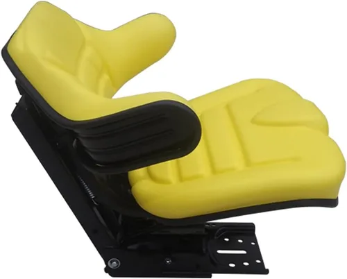 Vista 2 de Asiento de suspensión amarillo para tractor John Deere 1020, 1530, 2020, 2030, 2040 2240