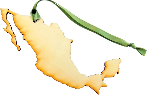 Adorno de México de madera mexicana de Navidad hecho a mano en los Estados Unidos