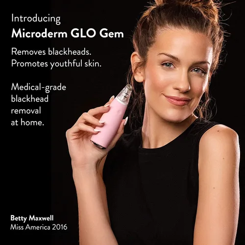 Vista 5 de Microderm GLO GEM Diamond - Herramienta de microdermoabrasión y succión – Removedor de puntos negros Máquina de tratamiento facial avanzado al vacío