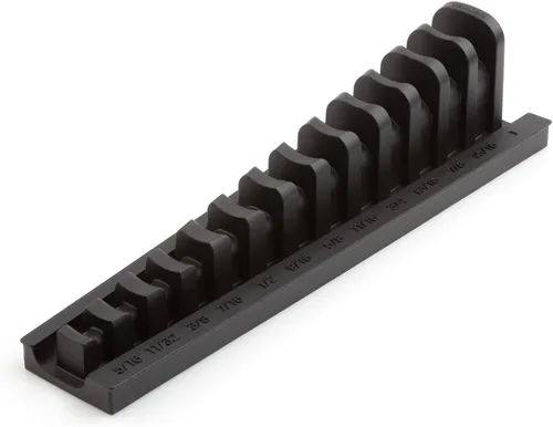TEKTON Organizador de llaves Crowfoot de 13 herramientas, 3/8 pulgadas, negro (5/16-1 pulgadas) | ORG26113 | Fabricado en Estados Unidos