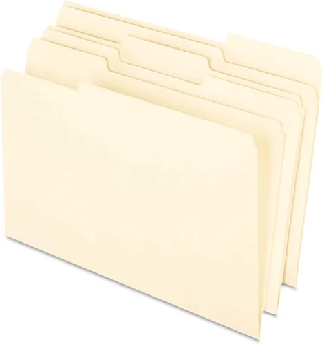 Earthwise by Pendaflex 76520 - Carpeta de papel reciclado, corte de 1/3, Lgl, Manila (caja de 100)