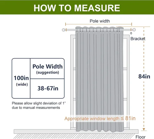 Vista 8 de NICETOWN Persianas opacas para puerta de patio, cortinas opacas con aislamiento para puerta corredera, cortina extra ancha para villa/salón/sala