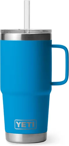 Vista 28 de YETI Rambler - Vaso de 25 onzas con asa y tapa con popote, vaso de viaje para agua, vaso aislado al vacío con asa, acero inoxidable, apicultor