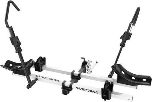 Vista 11 de TANX Portabicicletas para bicicletas eléctricas, soporte de bicicleta de neumático grueso para enganche de remolque de 2 bicicletas, plataforma