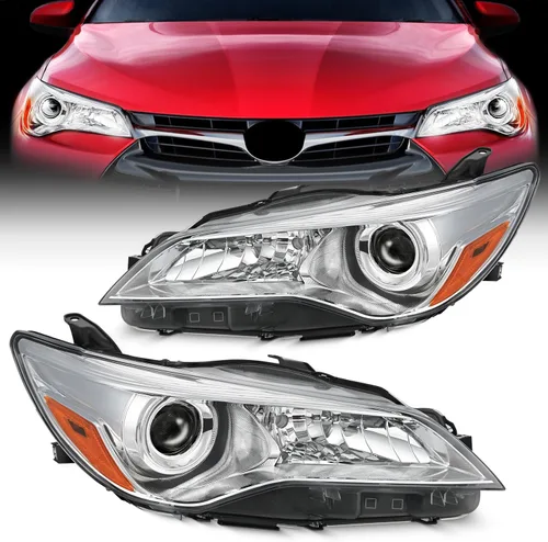 Vista 12 de Nilight Conjunto de faros delanteros compatible con Toyota Camry 2000 2001, lámpara de repuesto con carcasa negra y reflector ámbar para el lado
