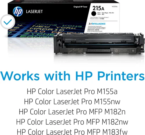 Vista 2 de HP Impresoras de cartuchos de tóner negro 215A Funciona con la serie de impresoras: Color LaserJet Pro M155, Color LaserJet Pro MFP M182, M183