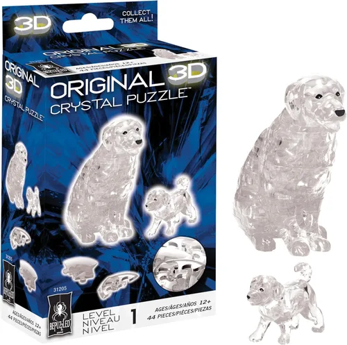 Vista 8 de BePuzzled Cat & Kitten, rompecabezas de cristal 3D original, a partir de 12 años