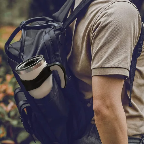 Vista 7 de Mango de vaso para vaso YETI Rambler, Rtic de 30 onzas, diseño anterior, Sic, OZARK TRAIL y más, sin BPA (solo asa) (negro)