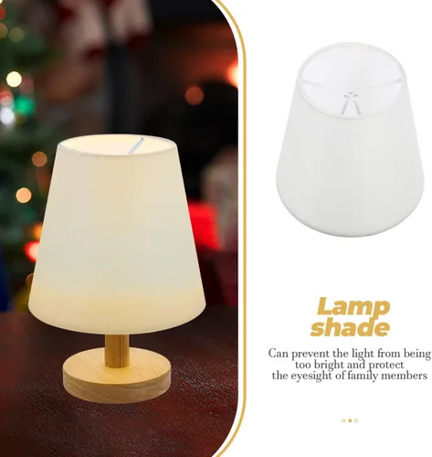 Vista 2 de Totority Accesorios para pantalla de lámpara de tela de 5.51 pulgadas, cubierta de tela con clip para pared de mesa y lámparas de pie, compatible