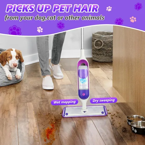 Vista 6 de EXEGO 6 almohadillas de microfibra reutilizables para mopa Swiffer Powermop, repuestos para mopa eléctrica para trapeador de 13 a 15 pulgadas