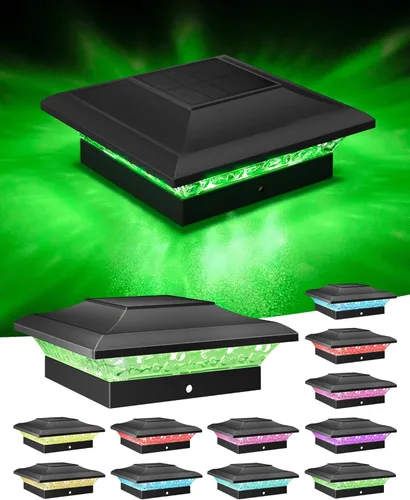 Vista 12 de T-SUN Luces Solares para Tapas de Postes Paquete de 6 para Postes de Vinilo/Madera de 4x4, Impermeables para Exteriores Blanco Cálido y Frío