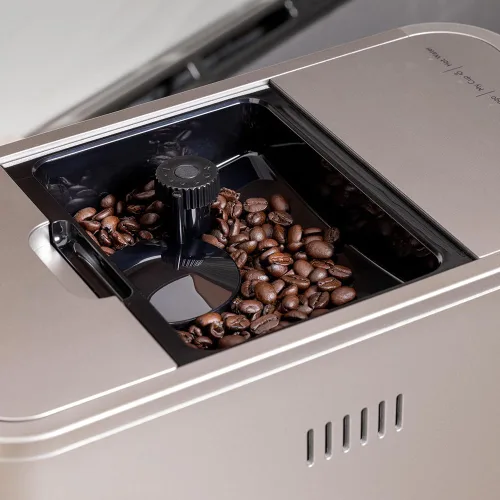 Vista 6 de Café Affetto - Máquina automática de café expreso + espumador de leche, molinillo de granos espresso integrado y ajustable, preparación de un solo