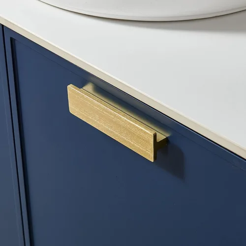 Vista 9 de Mogiyin - Tocador de baño de 30 pulgadas con fregadero, moderno color azul, lavabo de baño con 2 puertas, combo de tocador de baño grande con lavabo