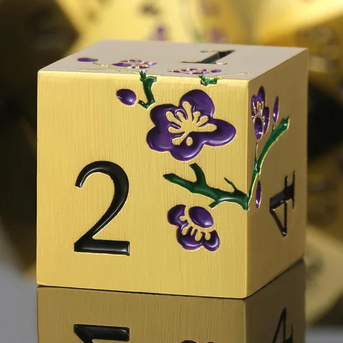 Vista 24 de DNDND - Dados de diseño antiguo, 7 dados de metal de latón con caja de metal para juegos de mesa como Dungeons and Dragons