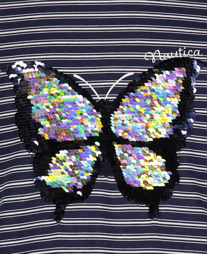 Vista 4 de Nautica Vestido de punto de manga larga para niña