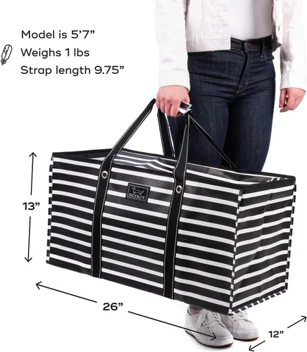Vista 3 de SCOUT Errand Boy - Bolso utilitario extra grande y ligero con cremallera separable, plegable para comestibles y mercado o playa