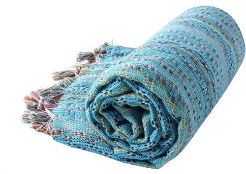 Vista 2 de Peshtemal - Toallas de baño de playa bohemias hechas a mano, 100% algodón turco, resistentes a la arena, altamente absorbentes, de secado rápido