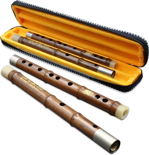 Vista 8 de Flauta china C key Dizi para principiantes Instrumento chino tradicional con membrana gratuita y pegamento Set (marca original NICOSHINE)