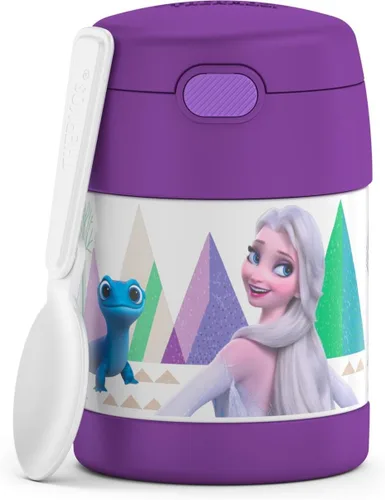 Vista 20 de THERMOS FUNTAINER - Recipiente para comida con cuchara para niños con aislamiento al vacío, de acero inoxidable, 10 onzas, Baby Shark