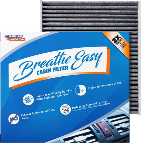 Vista 38 de Filtro de cabina AC y calefactor de defensa contra olores Breathe Easy de Spearhead, se ajusta como OEM, hasta un 25% más duradero con carbón