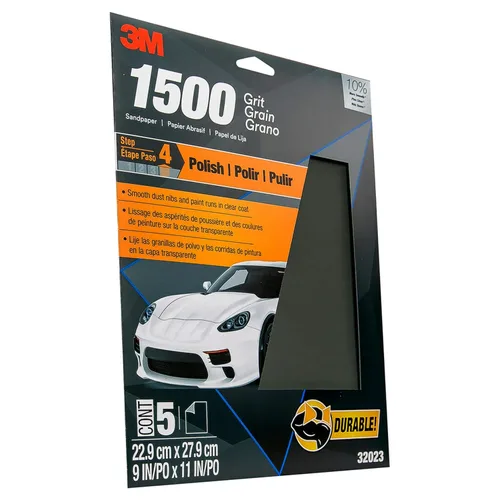 Vista 6 de 3M Wetordry - Papel de lija 32044, grano 2000, 9 x 11 pulgadas, 5 hojas por paquete