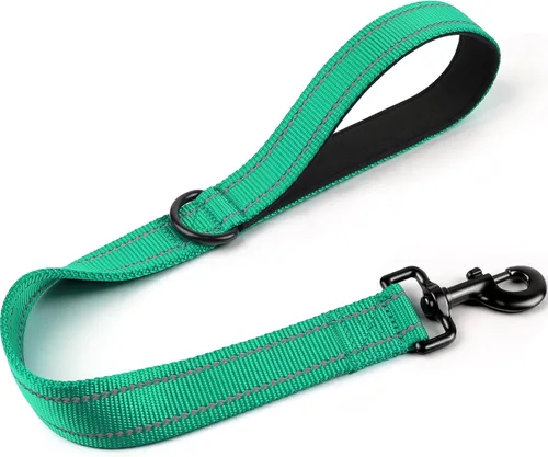 Vista 9 de Joytale Correa corta y fuerte para perro de 1 pie, 1.2 pulgadas de ancho, resistente, mango acolchado para control de tráfico, correa reflectante
