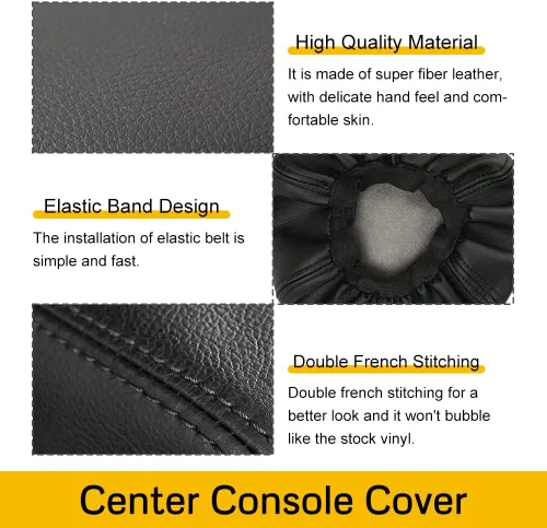 Vista 4 de A ABIGAIL Funda para Reposabrazos de Consola Central Compatible con Ford Explorer 2020 2021 2022 de Cuero PU Tapa de Caja de Reposabrazos Funda