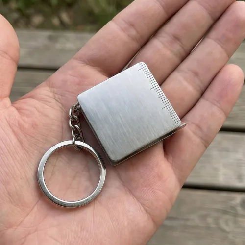Vista 8 de Llavero multifuncional de 2 piezas de mini regla de metal portátil