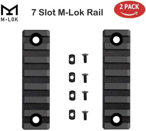 Vista 2 de 360 Tactical 7 Slots M-LOK Sección de riel para M Lok Handguard Siete ranuras Rail Set de 2 piezas