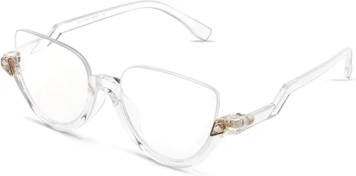 Vista 9 de FEISEDY Gafas de lectura para las mujeres moda medio marco ojo de gato gafas antideslumbrantes B0067