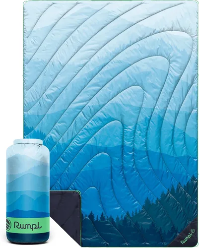 Vista 37 de Rumpl Manta Puffy Original - Manta de Camping Cálida y Resistente al Agua con Aislamiento Sintético 100% Reciclado, 52"x75", Original Puffy V2