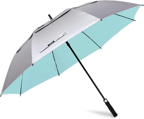 Vista 9 de G4Free Paraguas de golf con protección UV de 47/54/62/68 pulgadas, con apertura automática, doble toldo con ventilación de gran tamaño, extra