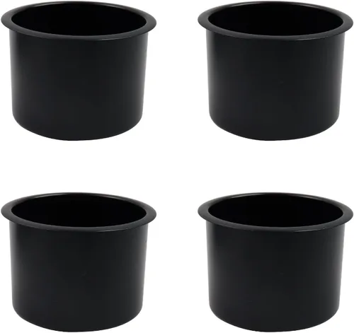 Vista 8 de Dnyta 2 piezas portavasos insertables de acero inoxidable de 3.2" x 2.2", repuesto de portavasos de metal para sofá reclinable, portavasos para mesa