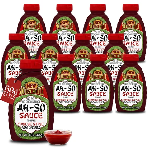 Vista 8 de Ah-So - Salsa barbacoa de estilo chino, botella exprimible de 15 onzas de costilla roja – Adobo de costilla de repuesto dulce y picante para cerdo