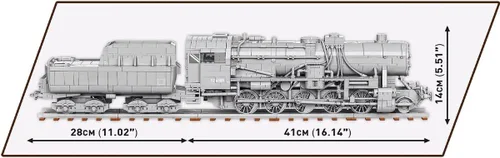 Vista 3 de COBI Historical Collectiion Kriegslokomotive Baureihe 52 Steam Locomotora Set de construcción, 2476 piezas