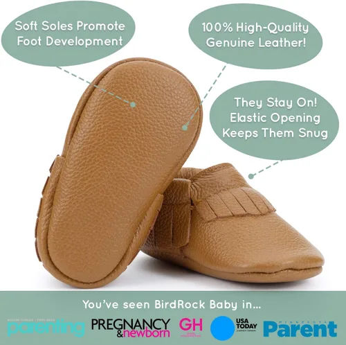 Vista 2 de BirdRock Baby Mocasines - Más de 30 estilos para niños y niñas. Cada par alimenta a un niño