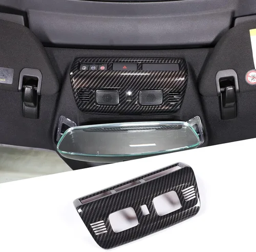 Vista 7 de Cubierta de lámpara de lectura de techo compatible con Chevrolet Corvette C8 2020-2024, cubierta de luz de lectura superior ABS, decoración de marco