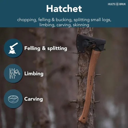Vista 3 de Hults Bruk 840712 Aneby Hacha - Cabeza de 2 lb, Mango de 20