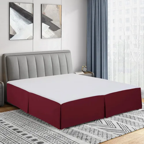 Vista 19 de Cathay Home Falda de cama plisada de microfibra de doble cepillado de fácil ajuste, ultra suave, resistente a la decoloración y a las arrugas, gris