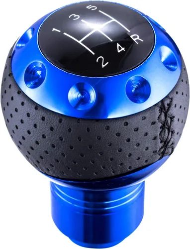 Vista 10 de Arenbel Pomo de Palanca de Cambios Manual de Cuero de 5 Velocidades Mango de Bola Perilla de Palanca de Cambios Repuesto Compatible con la Mayoría