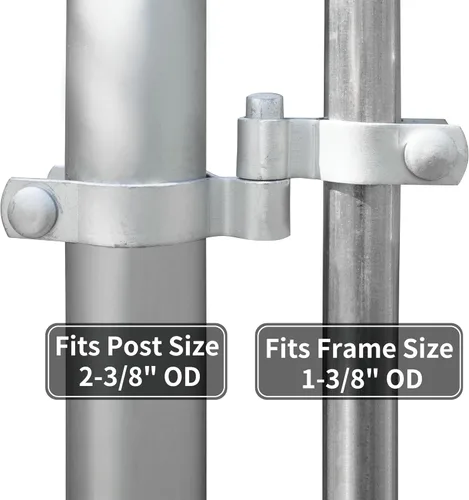 Vista 6 de HITTITE Bisagra de poste de valla de enlace de cadena de 1-3/8 pulgadas x 2-3/8 pulgadas, bisagras de puerta resistentes con bisagras hembra