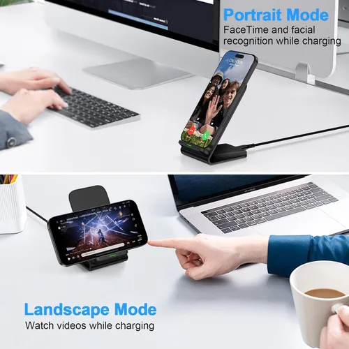 Vista 3 de Samsung S26 S25 Soporte de cargador inalámbrico Cargador de teléfono inalámbrico para Android Samsung Galaxy S25 Ultra S25 Edge S25 Plus S25FE S24FE