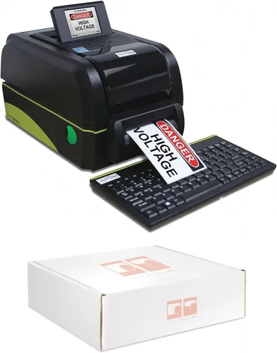 Cute Things & CC VnM4 PRO - Marcador de etiquetas y letreros de seguridad con pantalla LCD y teclado compacto. Imprime soportes de vinilo de 1" a 4"