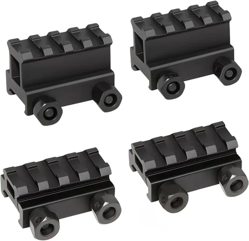360 Tactical 1 pulgada de alto perfil corto Riser Mount Matte Black Picatinny 8 Ranura para visores y óptica
