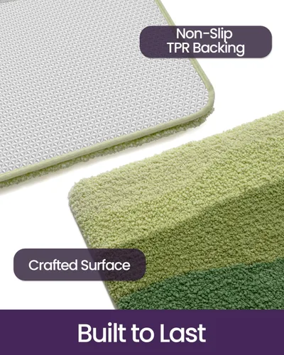 Vista 7 de DEXI Alfombras de baño antideslizantes, de 16 x 24 pulgadas, lavables de microfibra, tapete de baño de secado rápido, absorbente ultra suave
