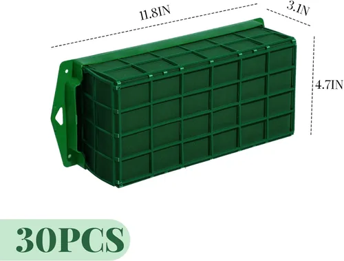 Vista 2 de Boao 2 piezas de soporte de espuma floral con espuma floral para flores frescas, cuenco para mesa de centro de mesa, arreglo floral, rectangular