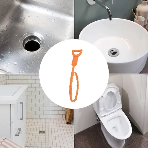 Vista 4 de Amazon Basics Herramienta flexible para eliminar obstrucciones de drenaje, eficaz para la limpieza del cabello y los desechos, 19.6 pulgadas
