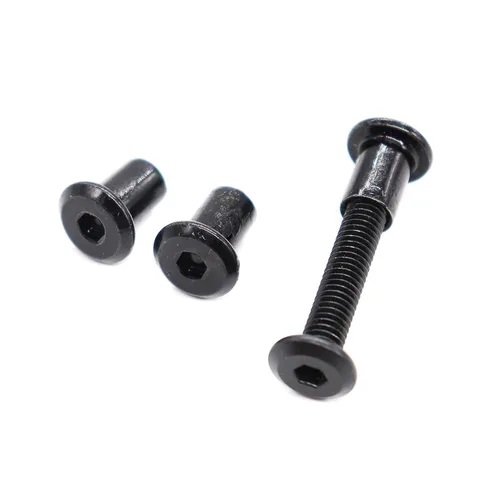 Vista 12 de binifiMux Juego de 10 tuercas hexagonales M6 x 0.394 in, tornillos negros M6x15mm, para muebles, camas y armarios