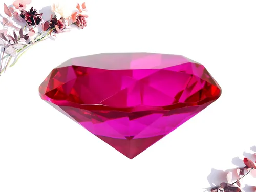 Vista 10 de Pisapapeles de cristal transparente con forma de diamante de 4.724 in – Decoración de oficina en casa y centros de mesa de boda con caja de regalo