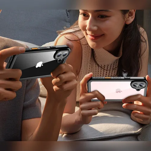 Vista 6 de Oterkin Funda impermeable para iPhone 16, funda de cuerpo completo 360° resistente 16 con protector de pantalla HD integrado y protector de cámara